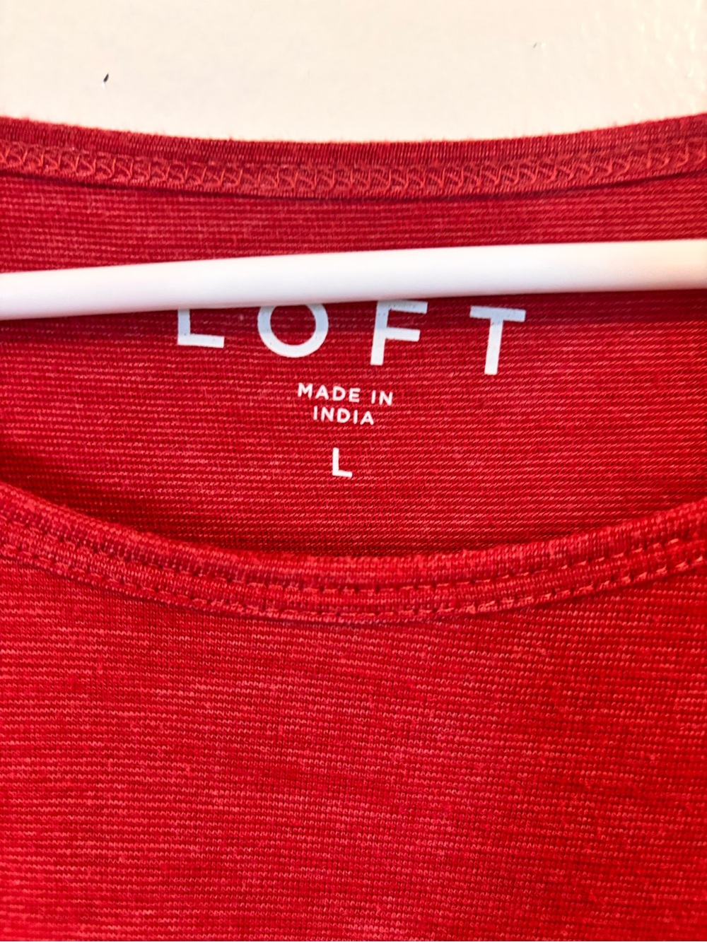 LOFT Red Long-Sleeve Tiered Tunic Top - Picture 2 of 4